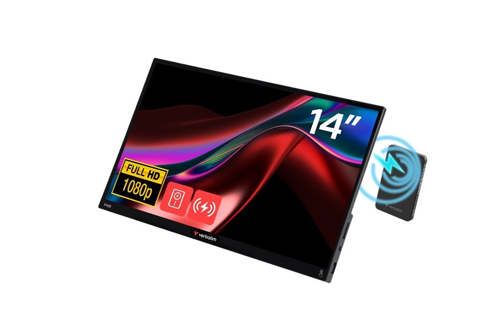 Verbatim 32088 hordozható 14" érintő kijelzős Full HD monitor + 5000mAh powerbank
