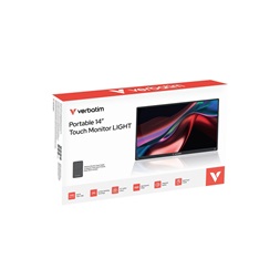 Verbatim 32088 hordozható 14" érintő kijelzős Full HD monitor + 5000mAh powerbank
