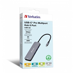 Verbatim 32151 USB-C Pro Multiport CMH-08 8in1 ezüst HUB