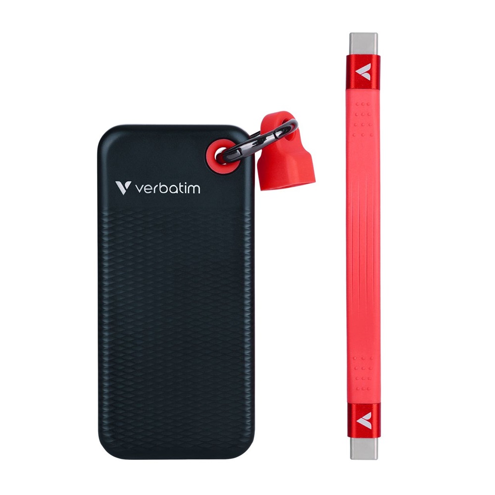 Verbatim 32192 1TB USB 3.2 gen 2 kulcstartós fekete-piros külső SSD