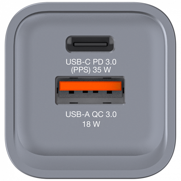 Verbatim 32200 GNC-35 GaN Charger 35W USB Type-A + Type-C hálózati töltő adapter