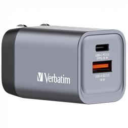 Verbatim 32200 GNC-35 GaN Charger 35W USB Type-A + Type-C hálózati töltő adapter