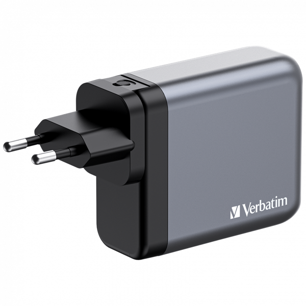 Verbatim 32203 GNC-140 GaN Charger 140W USB Type-A + 3xType-C hálózati töltő adapter