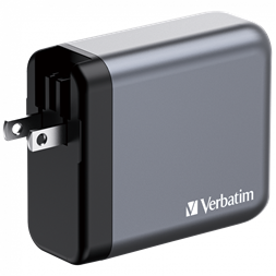 Verbatim 32203 GNC-140 GaN Charger 140W USB Type-A + 3xType-C hálózati töltő adapter