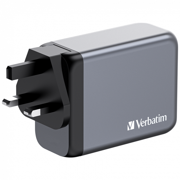Verbatim 32204 GNC-200 GaN Charger 200W USB Type-A + 3xType-C hálózati töltő adapter