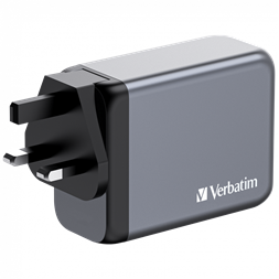 Verbatim 32204 GNC-200 GaN Charger 200W USB Type-A + 3xType-C hálózati töltő adapter