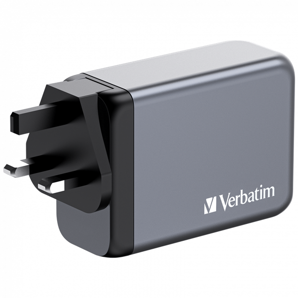 Verbatim 32205 GNC-240 GaN Charger 240W USB Type-A + 3xType-C hálózati töltő adapter