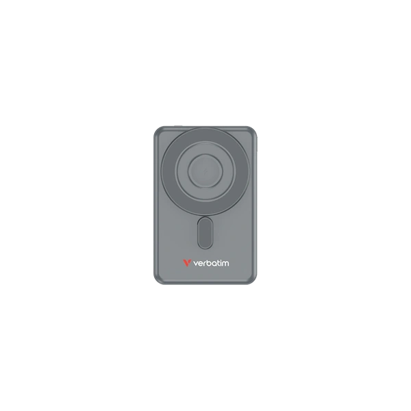 Verbatim 32251 Charge n Go 2C 5000mAh szürke vezeték nélküli mágneses kitámasztható powerbank 2xUSB-C kábellel