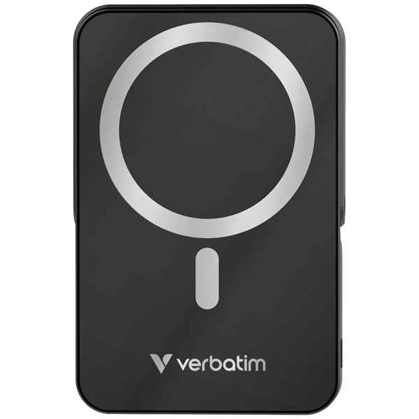 Verbatim 32264 Charge n Go 10000mAh fekete vezeték nélküli kitámasztható mágneses powerbank
