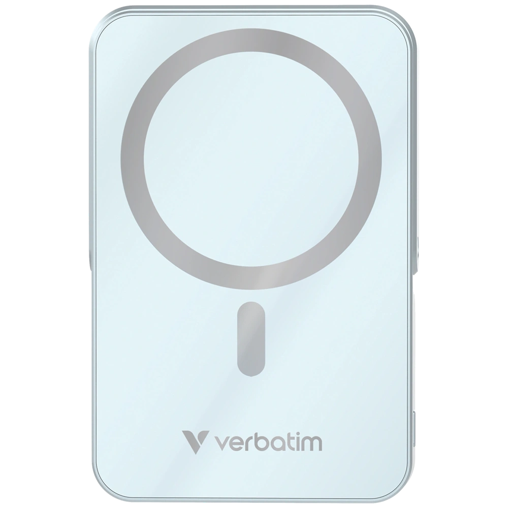 Verbatim 32266 Charge n Go 10000mAh kék vezeték nélküli kitámasztható mágneses powerbank