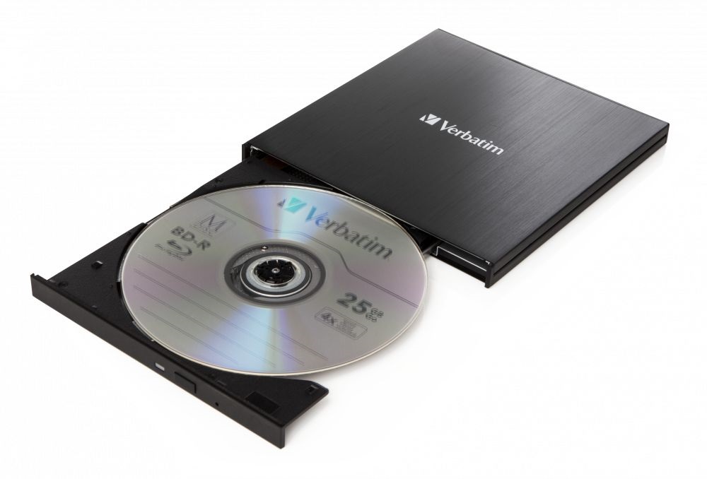 Verbatim 43888 Ultra HD 4K USB 3.1 GEN 1 USB-CTM External Slimline Blu-ray optikai meghajtó