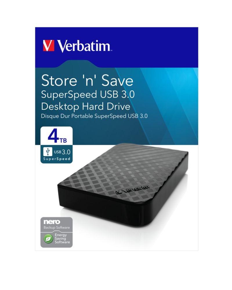 Verbatim 47685 Store `n` Save 3,5" 4TB USB 3.0 fekete külső winchester