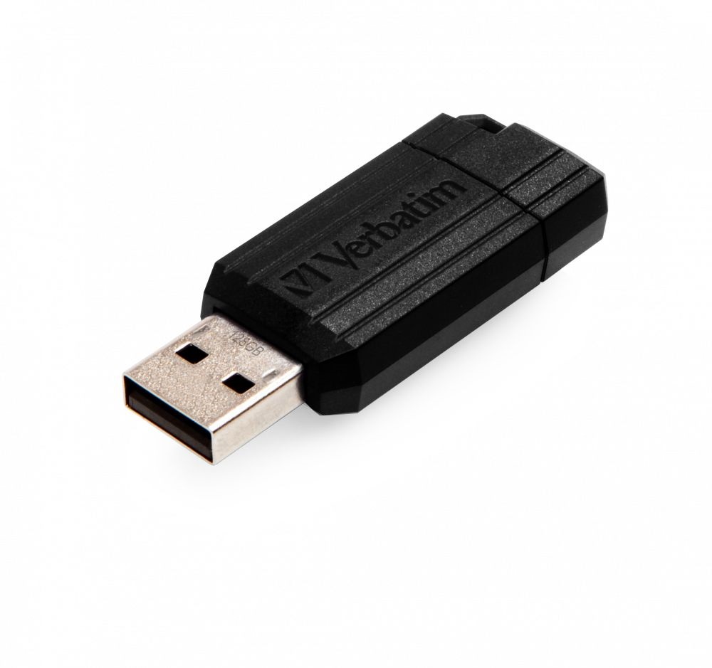 Verbatim 49071 PIN STRIPE Store`n`Go 128GB USB 2.0 fekete Flash Drive