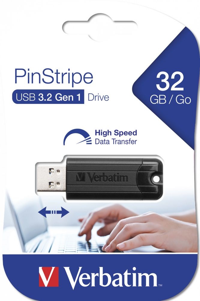 Verbatim 49317 Store`n`Go PINSTRIPE 32GB USB 3.0 fekete Flash Drive