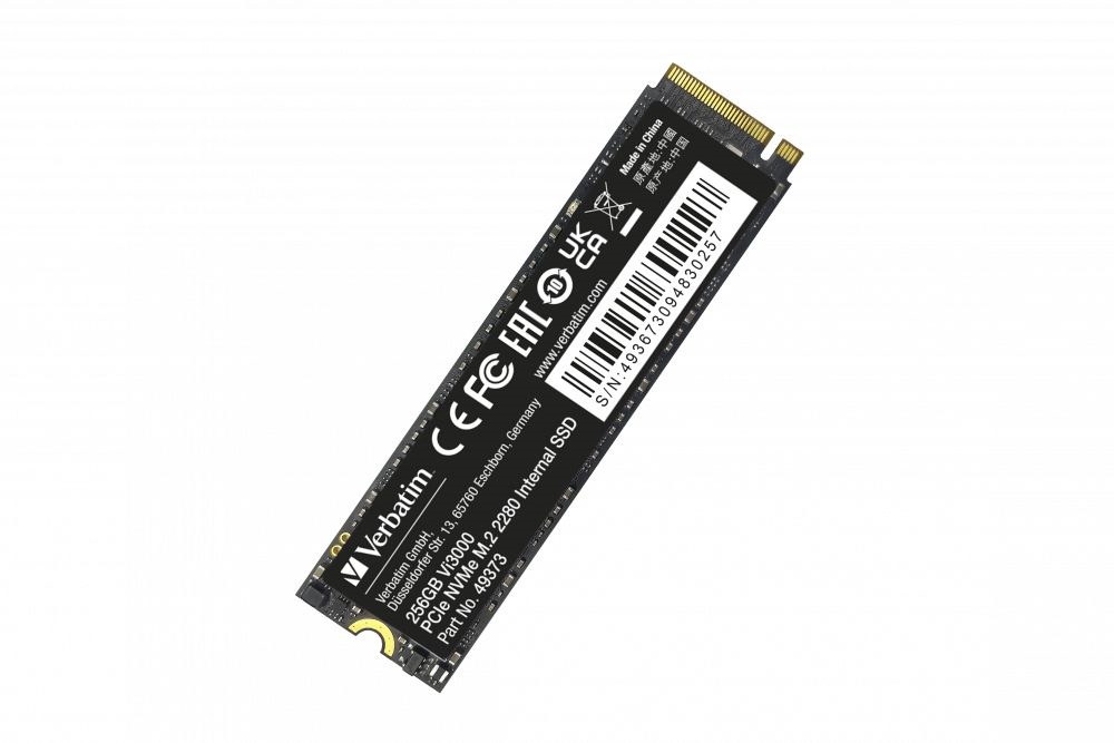 Verbatim 49373 Vi3000 256GB Internal PCIe NVMe M.2 fekete SSD