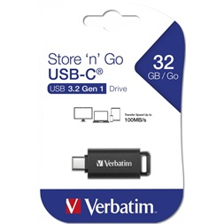 Verbatim 49457 Store`n`Go 32GB USB-C 3.2 Gen fekete Flash Drive