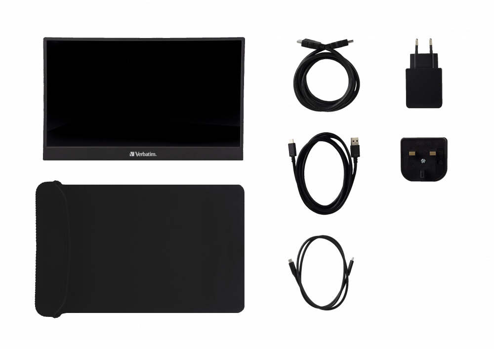 Verbatim 49590 14" PM-14 FHD IPS HDMI/USB-C fekete monitor