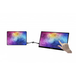 Verbatim 49591 14" PMT-14 FHD IPS HDMI/USB-C fekete fém borítású érintőképernyős monitor