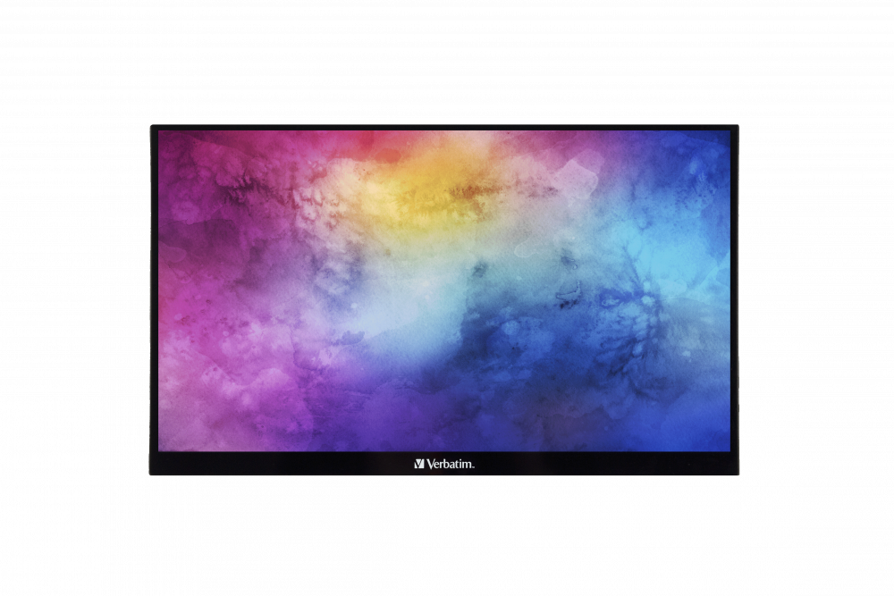 Verbatim 49591 14" PMT-14 FHD IPS HDMI/USB-C fekete fém borítású érintőképernyős monitor