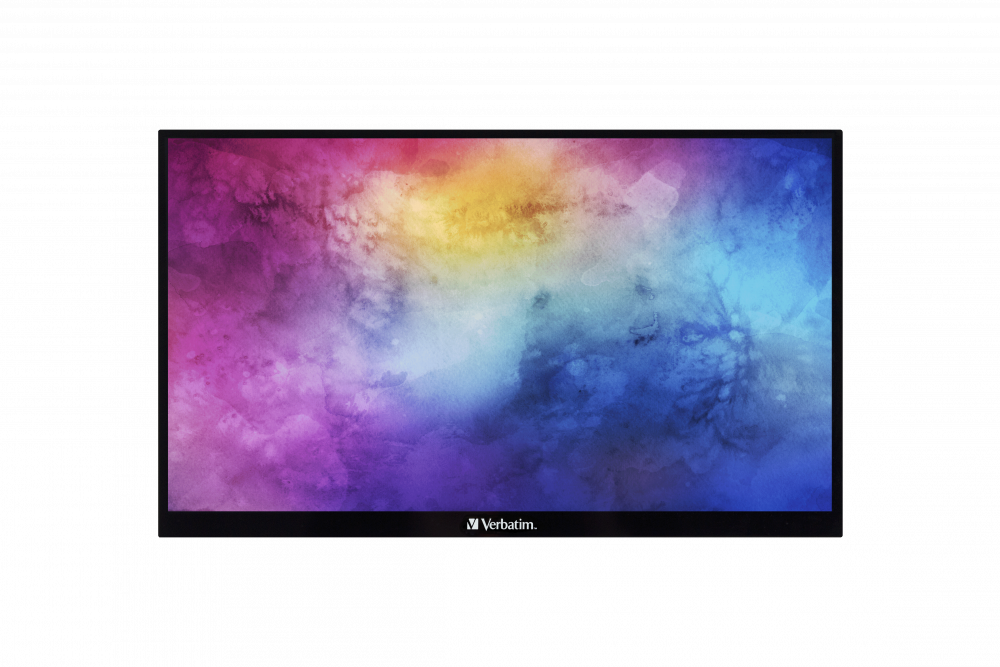 Verbatim 49592 15,6" PMT-15 FHD IPS HDMI/USB-C fekete fém borítású érintőképernyős monitor