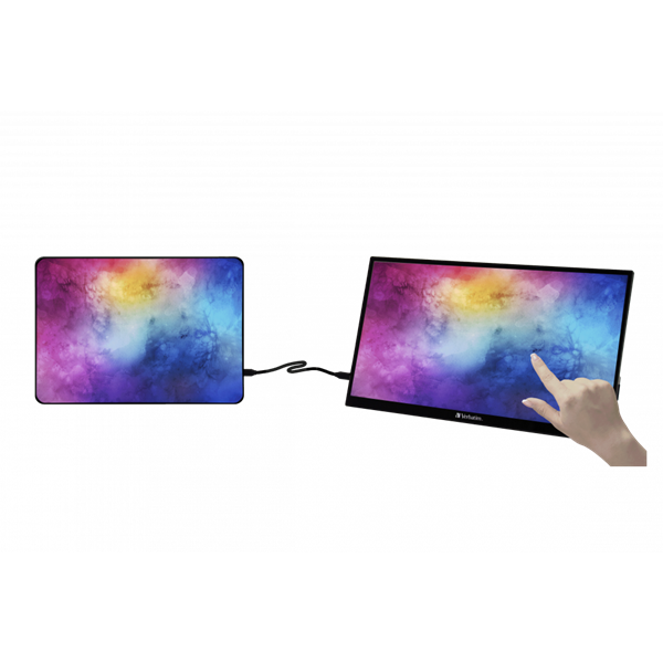 Verbatim 49592 15,6" PMT-15 FHD IPS HDMI/USB-C fekete fém borítású érintőképernyős monitor