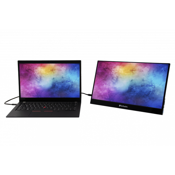 Verbatim 49593 17,3" PMT-17 FHD IPS HDMI/USB-C fekete fém borítású érintőképernyős monitor