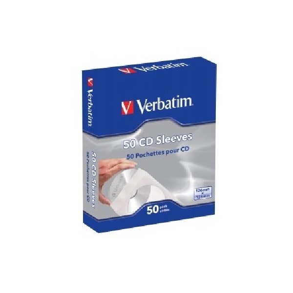 Verbatim 49992 ablakos/öntapadós fül/fehér/papír/50db-os CD/DVD boríték