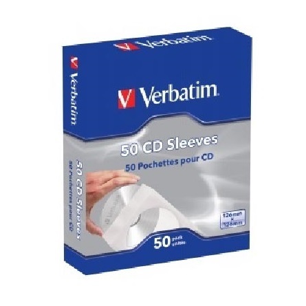 Verbatim 49992 ablakos/öntapadós fül/fehér/papír/50db-os CD/DVD boríték