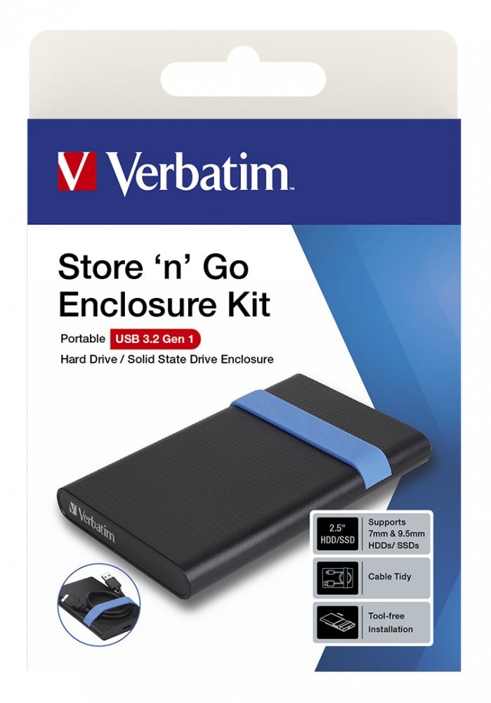 Verbatim 53106 Store`n`Go 2,5" USB 3.2 GEN1 külső merevlemez ház