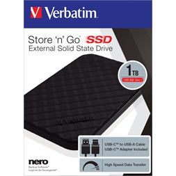 Verbatim 53230 Store `n` Go 1TB GEN2 USB 3.2 gen 1 fekete külső SSD