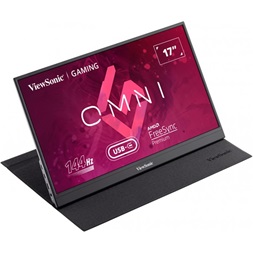 ViewSonic 17,3" VX1755 FHD IPS 144Hz USB-C/HDMI fekete hordozható gamer monitor