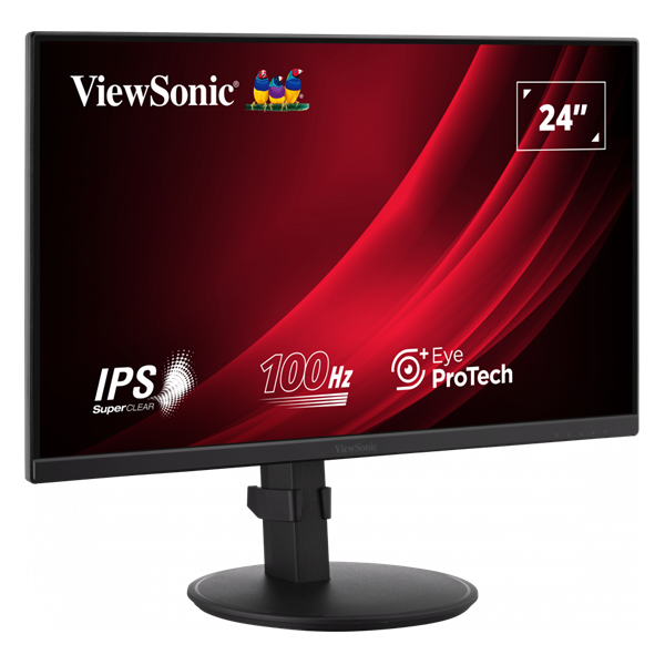 ViewSonic 23,8" VG2408A-MHD FHD IPS 100Hz DP/HDMI/VGA fekete LED monitor