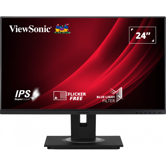 ViewSonic 23,8" VG2448A-2 FHD IPS HDMI/DP/VGA/USB fekete LED monitor