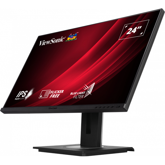 ViewSonic 23,8" VG2448A-2 FHD IPS HDMI/DP/VGA/USB fekete LED monitor