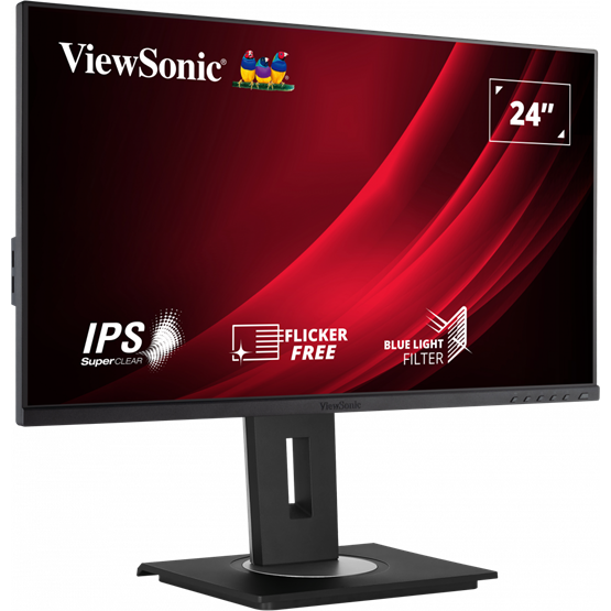 ViewSonic 23,8" VG2448A-2 FHD IPS HDMI/DP/VGA/USB fekete LED monitor