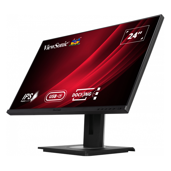 ViewSonic 23,8" VG2456 FHD IPS HDMI/DP/RJ45/USB/USB-C fekete LED monitor
