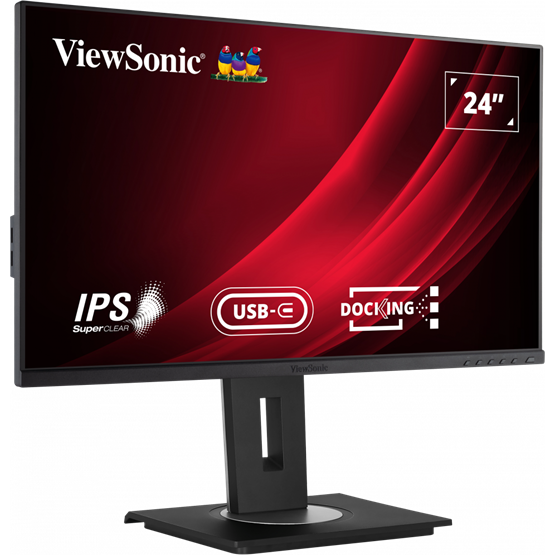 ViewSonic 23,8" VG2456 FHD IPS HDMI/DP/RJ45/USB/USB-C fekete LED monitor