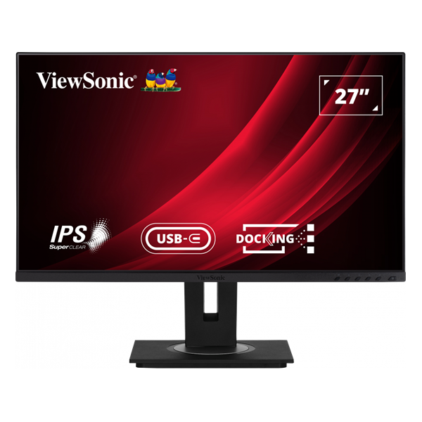 ViewSonic 27" VG2756-2K QHD IPS HDMI/RJ45/USB/USB-C/DP fekete LED monitor