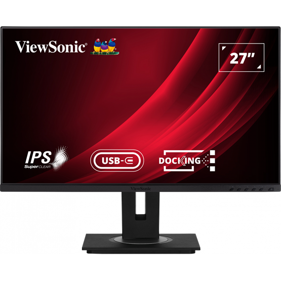 ViewSonic 27" VG2756-2K QHD IPS HDMI/RJ45/USB/USB-C/DP fekete LED monitor
