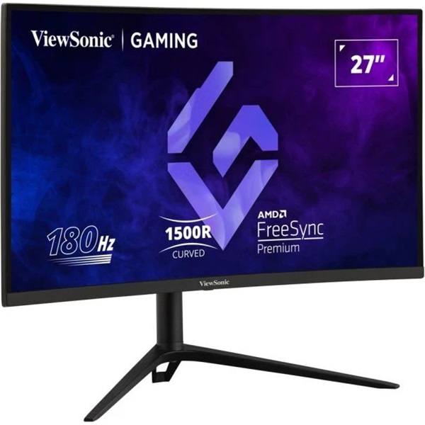 ViewSonic 27" VX2718-2KPC-MHDJ QHD VA 165Hz DP/HDMI ívelt gamer monitor