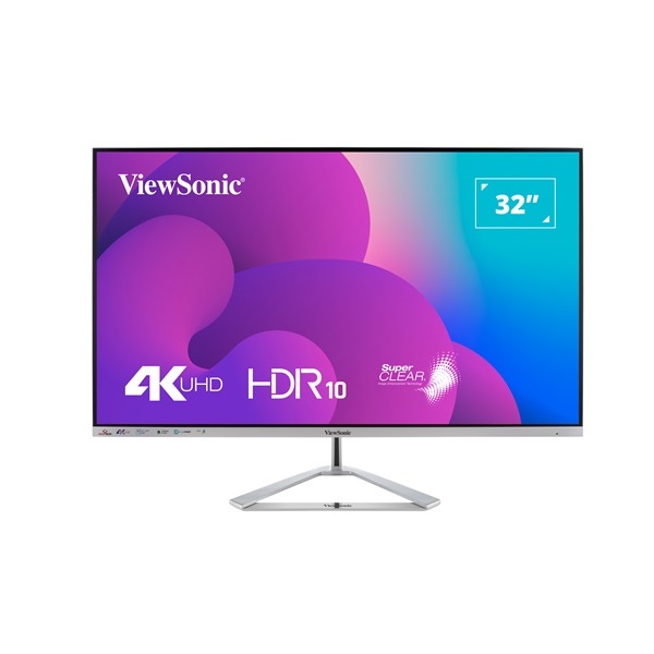 ViewSonic 31,5" VX3276-4K-MHD UHD VA HDMI/DP/miniDP fekete-ezüst LED monitor