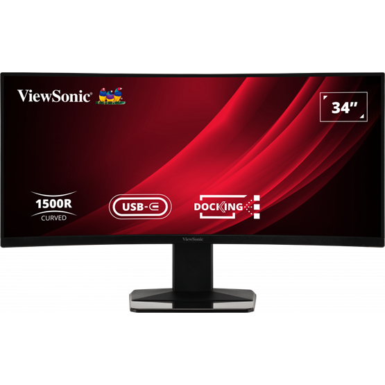 ViewSonic 34" VG3419C UWQHD VA 120Hz HDMI/DP/RJ45/USB/USB-C ívelt fekete LED monitor