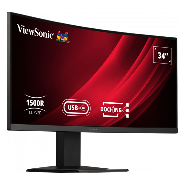 ViewSonic 34" VG3419C UWQHD VA 120Hz HDMI/DP/RJ45/USB/USB-C ívelt fekete LED monitor