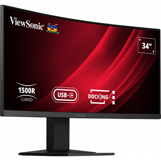 ViewSonic 34" VG3419C UWQHD VA 120Hz HDMI/DP/RJ45/USB/USB-C ívelt fekete LED monitor