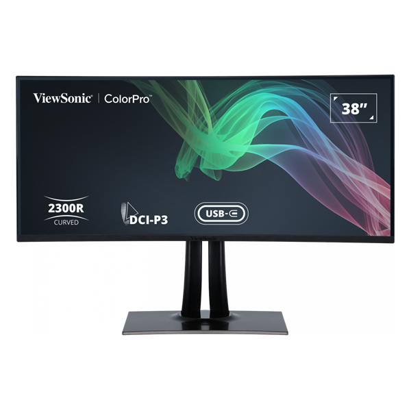 ViewSonic 37,5" VP3881A WQHD+ IPS DP/HDMI/RJ45/USB/USB-C ívelt fekete LED monitor