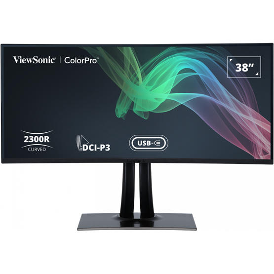 ViewSonic 37,5" VP3881A WQHD+ IPS DP/HDMI/RJ45/USB/USB-C ívelt fekete LED monitor