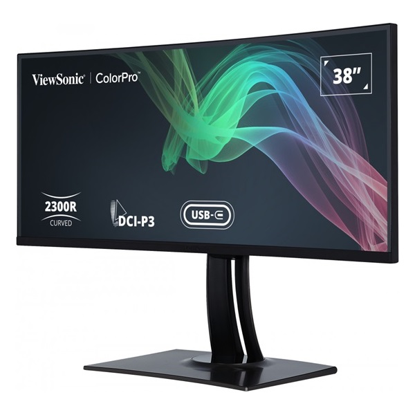 ViewSonic 37,5" VP3881A WQHD+ IPS DP/HDMI/RJ45/USB/USB-C ívelt fekete LED monitor