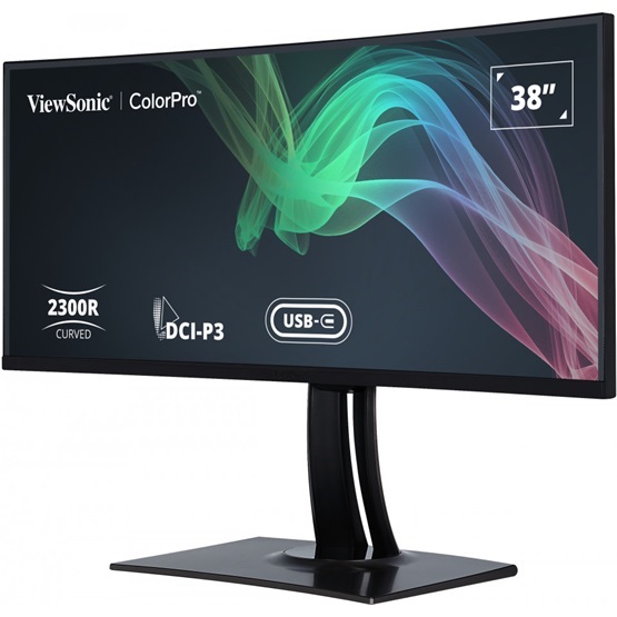 ViewSonic 37,5" VP3881A WQHD+ IPS DP/HDMI/RJ45/USB/USB-C ívelt fekete LED monitor