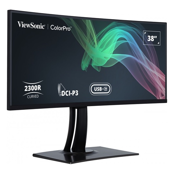 ViewSonic 37,5" VP3881A WQHD+ IPS DP/HDMI/RJ45/USB/USB-C ívelt fekete LED monitor