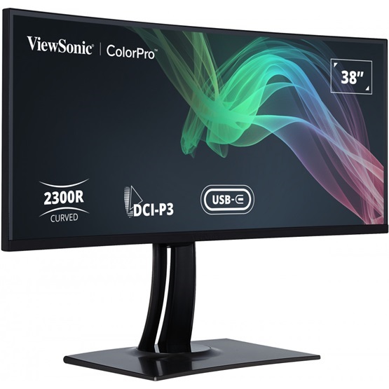 ViewSonic 37,5" VP3881A WQHD+ IPS DP/HDMI/RJ45/USB/USB-C ívelt fekete LED monitor